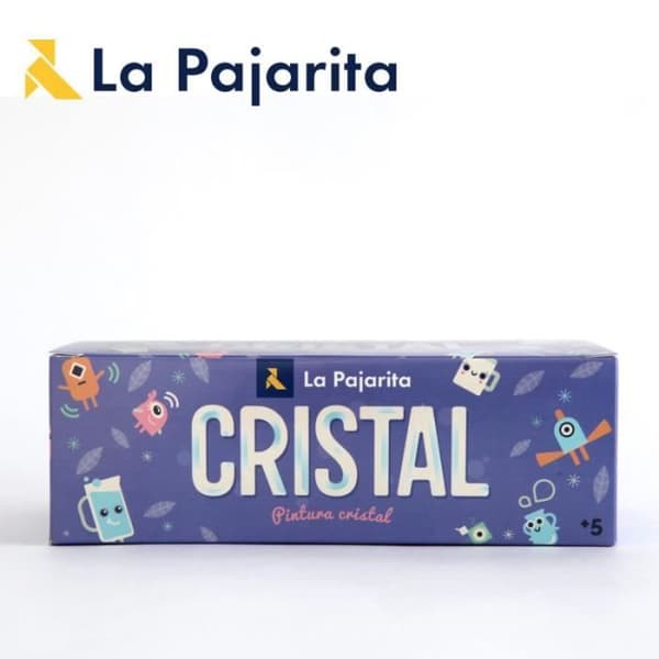 Kit för glas Crystal - LA PAJARITA - 6x25ml - Vattenbaserad transparent lack - Starka och intensiva färger