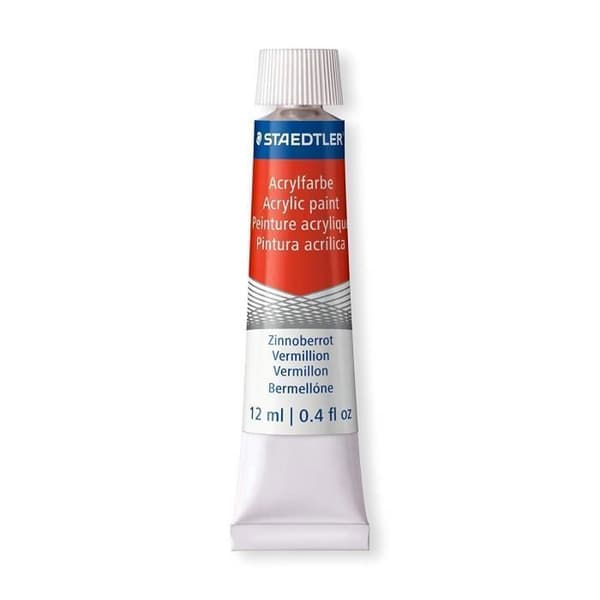 Akrylmålning - Staedtler - 24 tuber - Mycket pigmenterade färger - Blank finish - Professionell