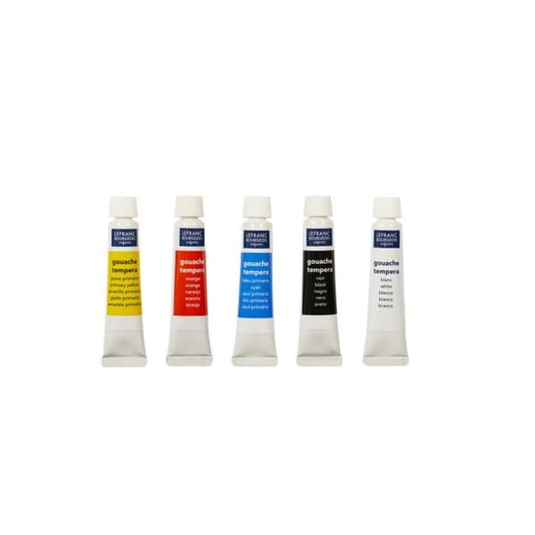 Gouache i tub - Etui med 5 tuber