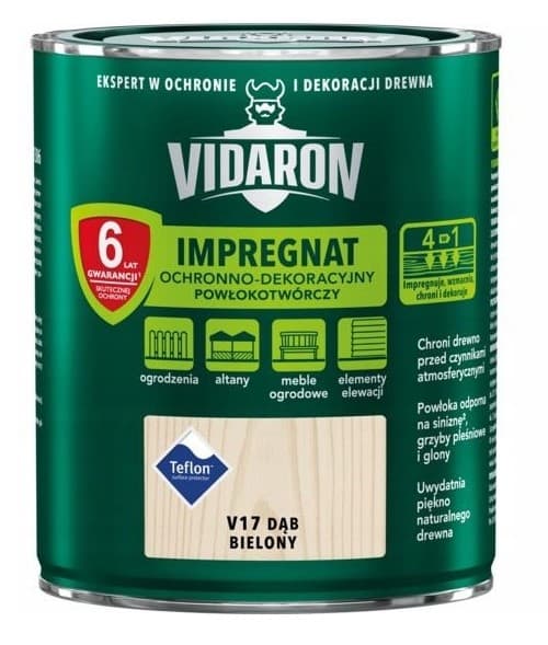 VIDARON BESKYTTENDE OG DEKORATIV IMPREGNERINGSBELÆGNING BLEGET EG V17 0,7L