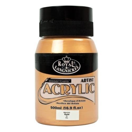 Akrylfärg - Royal &amp; Langnickel - Essentials - Guld - 500 mL - Blandad