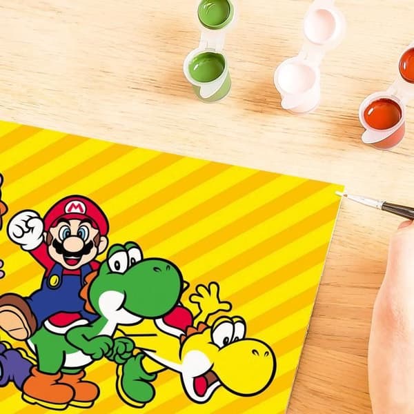 CreArt Kids 18x24cm Super Mario, Målarset med nummer Kunstnummer, Från 7 år, 25529, Ravensburger