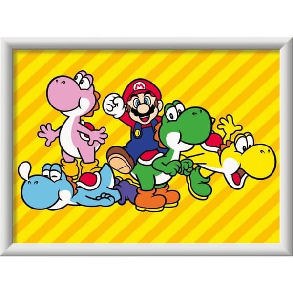 CreArt Kids 18x24cm Super Mario, Målarset med nummer Kunstnummer, Från 7 år, 25529, Ravensburger