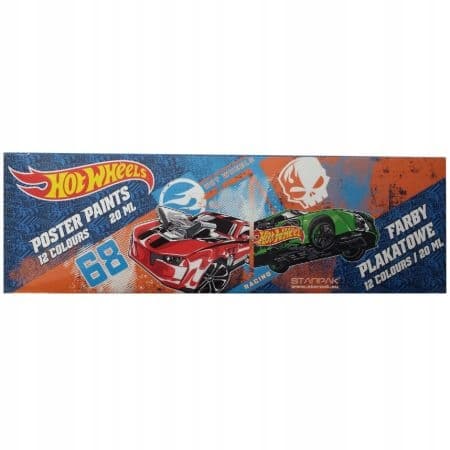 Hot Wheels -julistemaalit, 12 väriä, koulu
