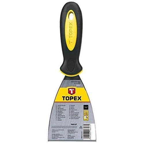 Topex 18b612-Målarspatel Inox med bi-materialhandtag 125mm