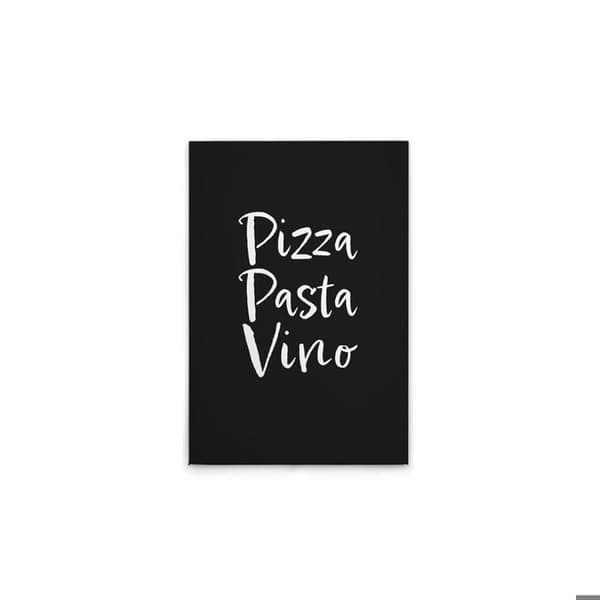 A.S. Création Tavla på duk Pizza Pasta Vino - Väggtavla i vitt och svart - 50 x 75 cm - DD133098
