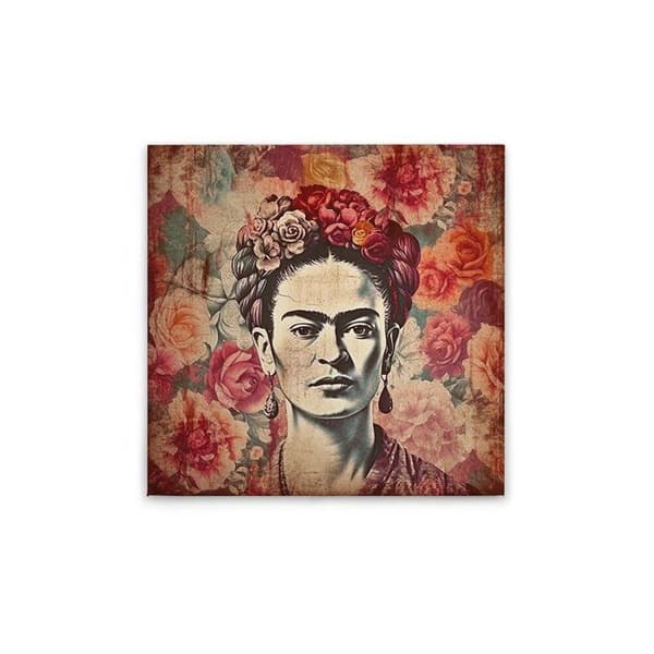 A.S. Création Tavla Frida med blommor - Färggrann väggtavla 60 x 60 cm - DD133129