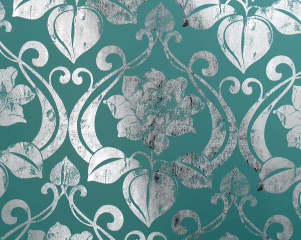 A.S. Création Akvarelltavla - Väggkonst i vitt och rosa - 60 x 60 cm - DD133212