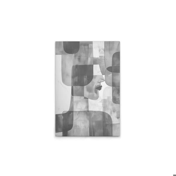 A.S. Création Abstrakt tavla - Vägghängd tavla i grått och vitt - 50 x 75 cm - DD133193