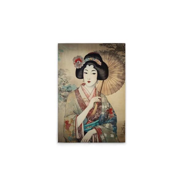 A.S. Création Tavla Geisha Asien Vintage - Väggtavla i beige - 50 x 75 cm - DD133158