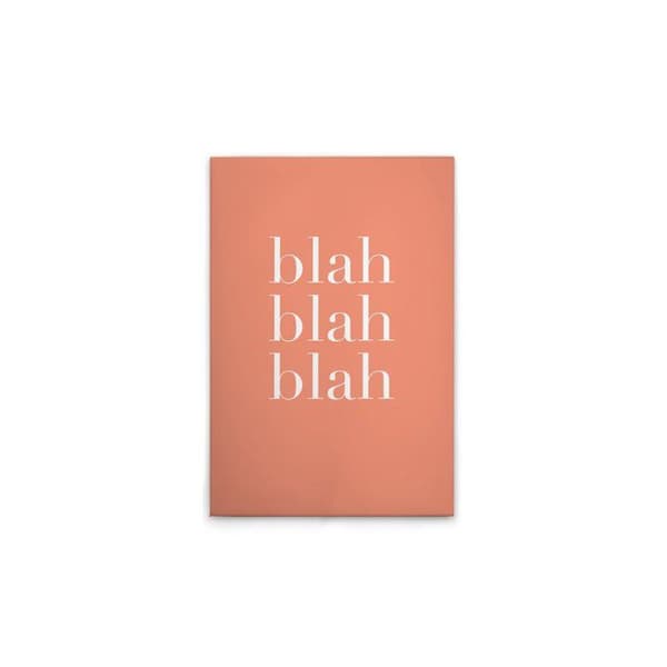 A.S. Création Tavla Blah Blah - Vägghängd tavla i orange ros - 50 x 75 cm - DD133026