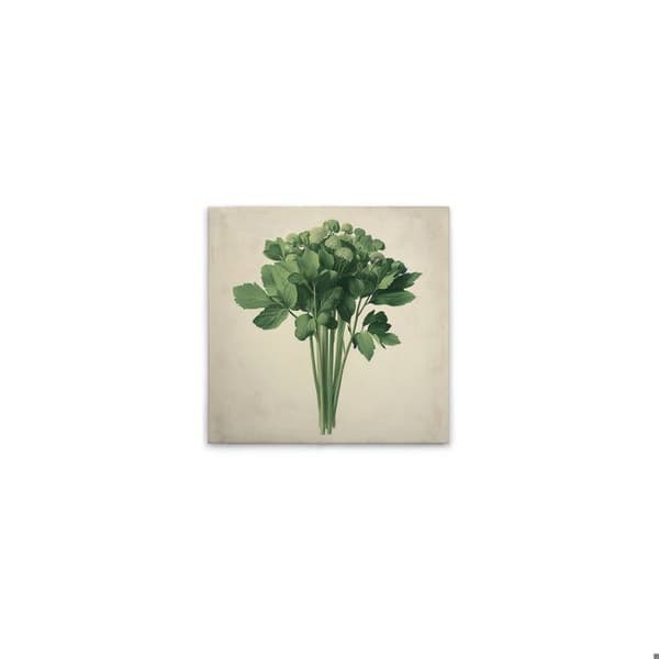 A.S. Création Tavla duk med mönster av selleri - Väggtavla kräm beige - 40 x 40 cm - DD132960
