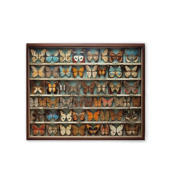 A.S. Création Tavla duk Papillon Skåp - Väggtavla i brunt - 50 x 40 cm - DD133270