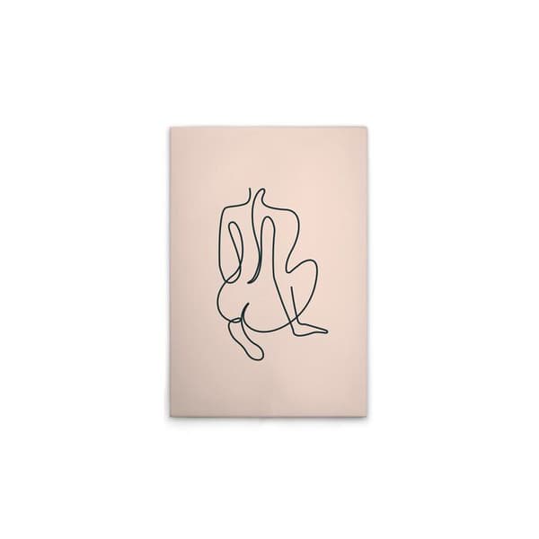 A.S. Création Tafla Silhouetter Oneliner - Väggtavla kräm svart - 50 x 75 cm - DD132817
