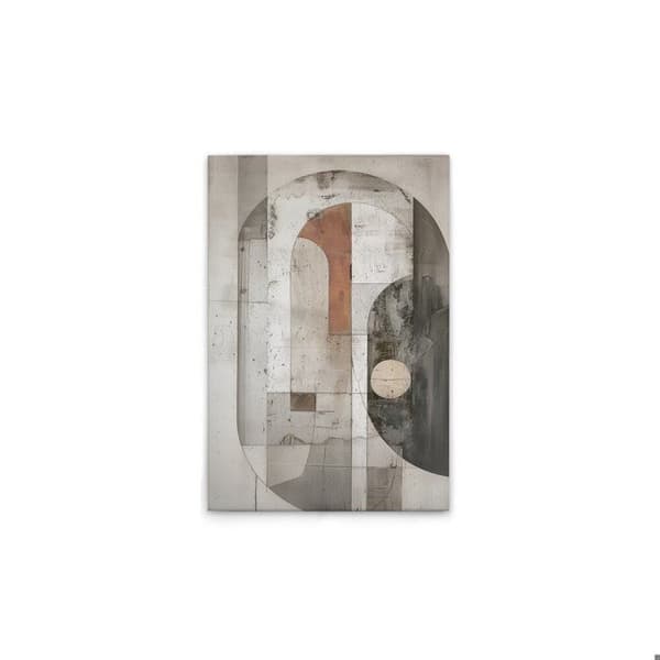 A.S. Création Tavla på duk Abstrakta former - Väggkonst i beige crème - 50 x 75 cm - DD133226