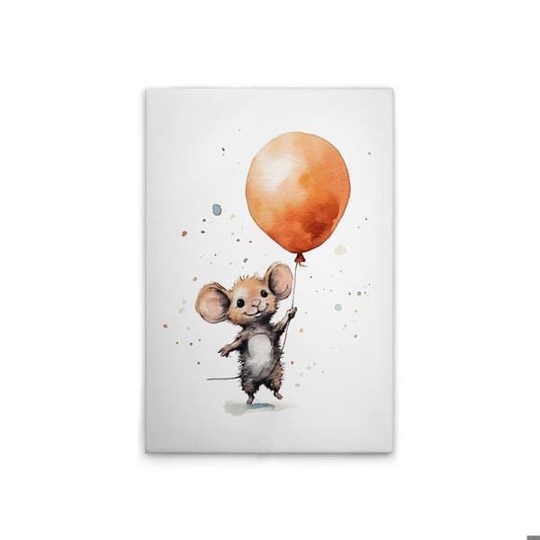 A.S. Création Tavla mus orange - Vit tavla brun - 60 x 90 cm - DD133299