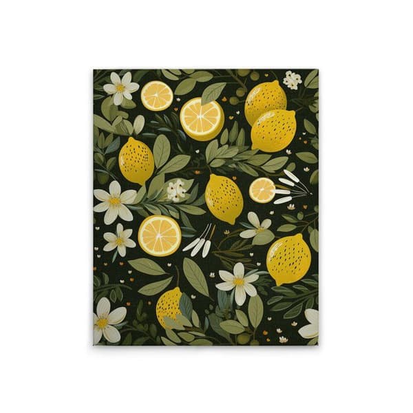 A.S. Création Tavel Citroner - Väggtavla i svart och gult - 40 x 50 cm - DD132963