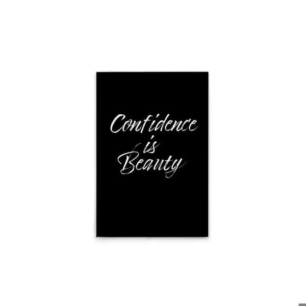 A.S. Création Tavla duk Confidence is Beauty svart vit - Väggtavla i vitt och svart - 50 x 75 cm - DD133046