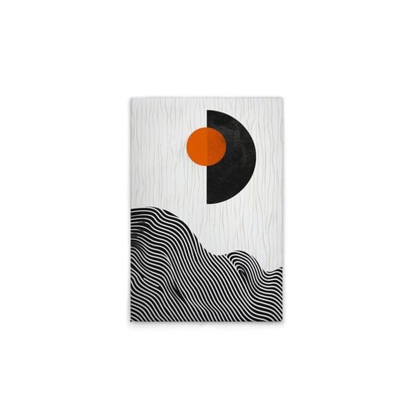 A.S. Création Tavla duk Landskap s svart vit - Väggtavla i svart grå - 50 x 75 cm - DD132917