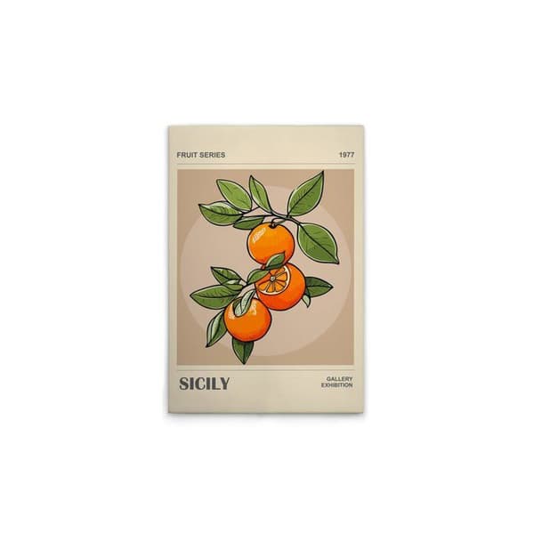 A.S. Création Tavla på duk Tinslook Retro Citrons - Väggtavla i beige grön - 50 x 75 cm - DD132877