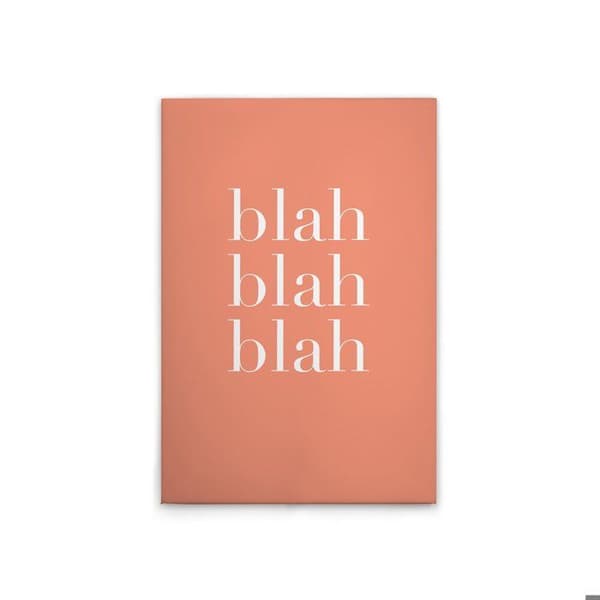 A.S. Création Tableau Blah Blah - Väggtavla i orange rosa - 60 x 90 cm - DD133027