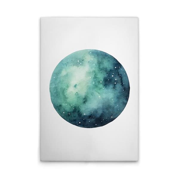 A.S. Création Tavla Grön Planet - Väggtavla Vit Grön - 80 x 120 cm - DD133335