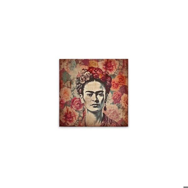 A.S. Création Tavla Frida med blommor - Multikolor väggtavla 40 x 40 cm - DD133127