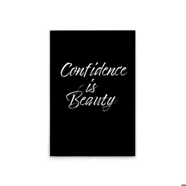 A.S. Création Tavla duk Confidence is Beauty svart vit - Väggtavla i vitt svart - 60 x 90 cm - DD133047