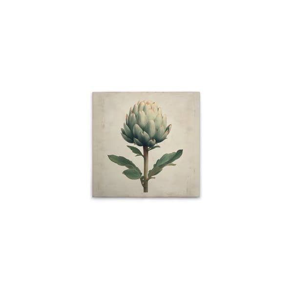 A.S. Création Tavla väggmotiv kök kronärtskocka - Väggtavla krämbeige - 40 x 40 cm - DD132924