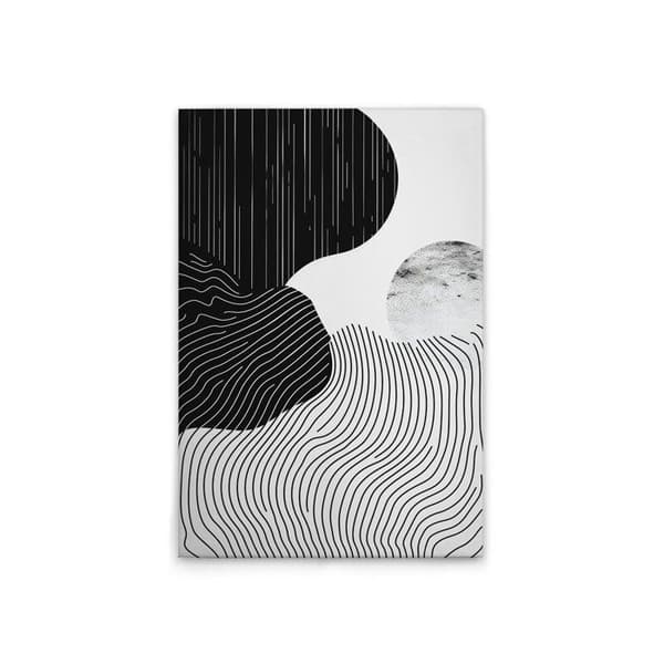 A.S. Création Tavla duk Landskap s svart vit - Vägghängd tavla i svart grå - 60 x 90 cm - DD132913