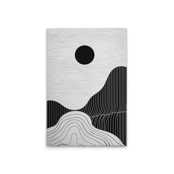 A.S. Création Tavla tyg Landskap i svart vitt - Väggkonst i svart grå - 60 x 90 cm - DD132903