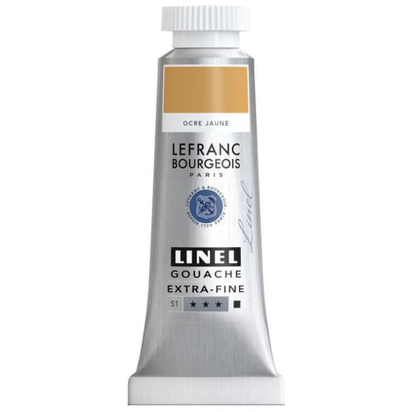 Gouache - Extra-fina - Ocre gul - 302 - Lefranc Bourgeois - Linel - 14ml