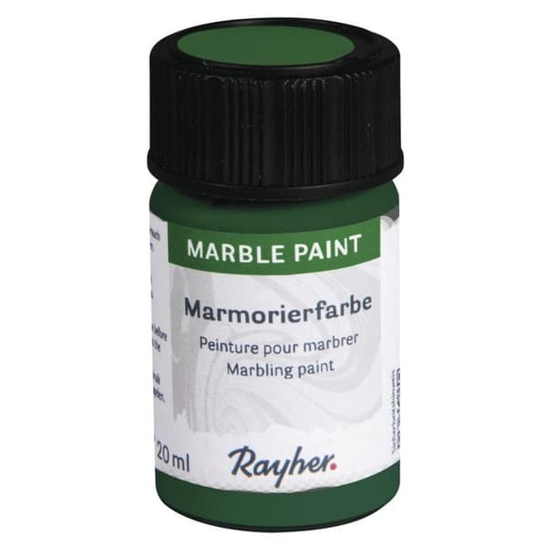 Marmorfärg, grön lövverk, färg att marmorera, glas 20 ml