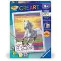 Miniatyrbillede 1 af 5: CreArt Kids 18x24cm Häst på ängen, Målarset med siffror, Konstnummer, Ålder 7+, 25845, Ravensburger