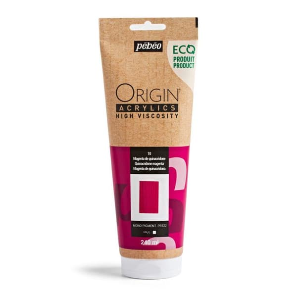 Akrylie färg - Magenta quinacridone - 10 - Hög viskositet - Pébeo - Origin akryler - 240ml