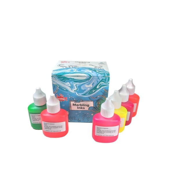 Marmoreringsbas olja 6 färger fluoro 25ml
