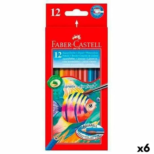 Akvarelblyanter Faber-Castell Multifarvet 6 Dele