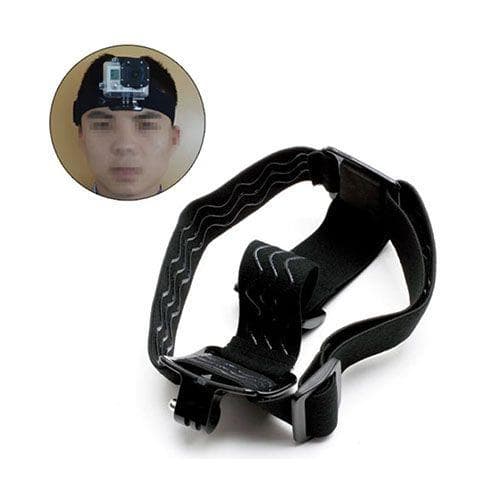 Justerbart elastik hoved-strop til Gopro Hero 1 2 3 - Sort
