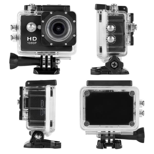 Sports Cam Full HD 1080p/720p - Med tillbehör