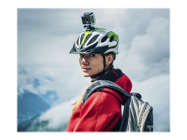 Easypix GoXtreme Helmet Mount - Støttesystem - klebemontering - hjelm - for GoXtreme Adventure, BlackHawk 4K, Race, Rallye, Rallye WiFi, Stage, Visio Sort