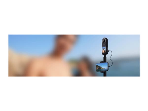 Kandao QooCam 8K Enterprise - 360 grader aktionkamera - 8K / 30 fps - 20.0 MP - blixt 64 GB - Wireless LAN - svart