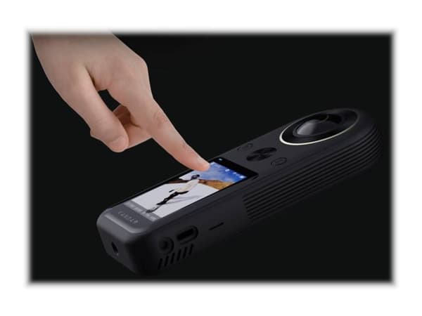 Kandao QooCam 8K Enterprise - 360 grader aktionkamera - 8K / 30 fps - 20.0 MP - blixt 64 GB - Wireless LAN - svart