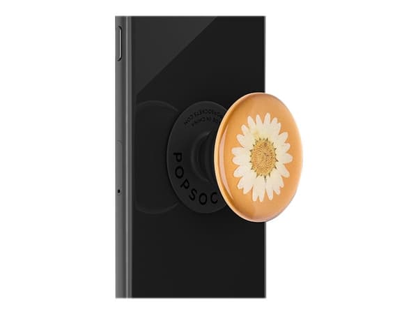 PopSockets Swappable PopGrip - Fingergrep/stativ for mobiltelefon, nettbrett - Pressed Flower White Daisy