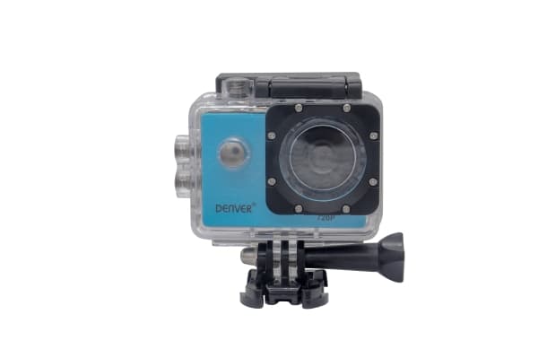 Denver ACT-320, HD, CMOS, 5 MP, 30 fps, 150 mAh, 440 g Sort, Blå