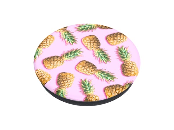 PopSockets PopGrip Basic - Fingergrepp/vikbart ställ för mobiltelefon - universell - Pineapple Palooza