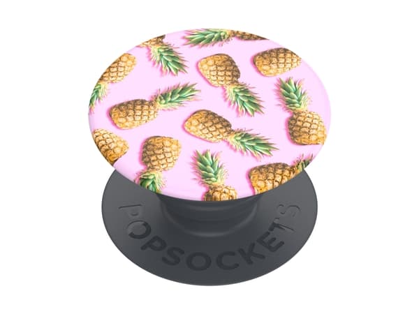 PopSockets PopGrip Basic - Fingergrepp/vikbart ställ för mobiltelefon - universell - Pineapple Palooza