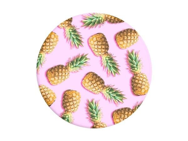 PopSockets PopGrip Basic - Fingergrepp/vikbart ställ för mobiltelefon - universell - Pineapple Palooza