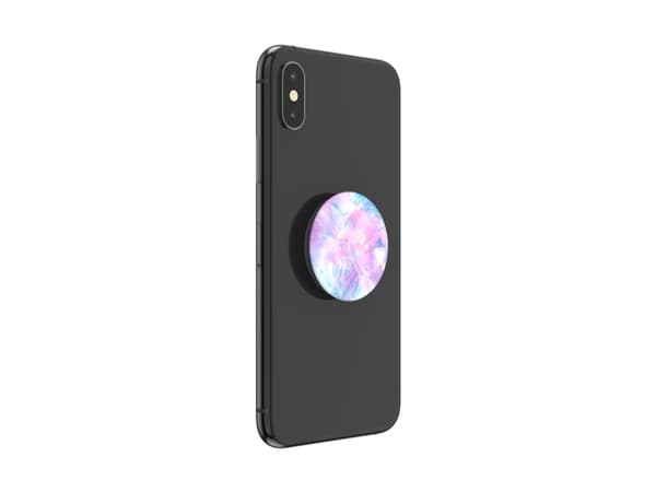 PopSockets PopGrip Basic - Fingergrep/stativ for mobiltelefon - Crystal Opal