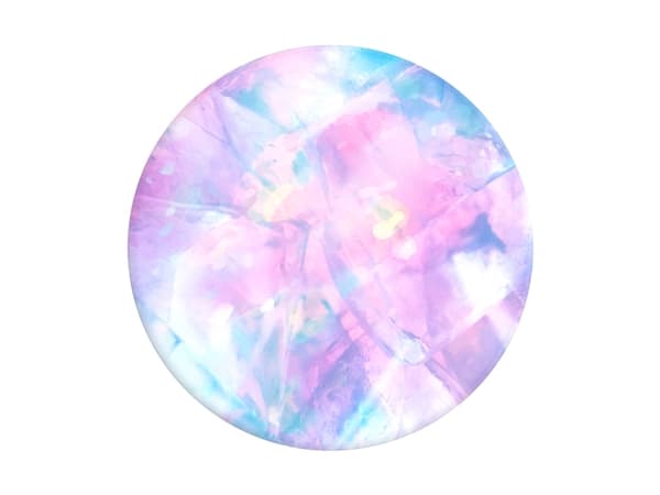 PopSockets PopGrip Basic - Fingergrep/stativ for mobiltelefon - Crystal Opal
