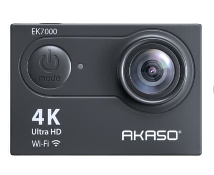 Akaso EK7000, 4K Ultra HD, CMOS, 12 MP, 25 fps, Wi-Fi, 1050 mAh